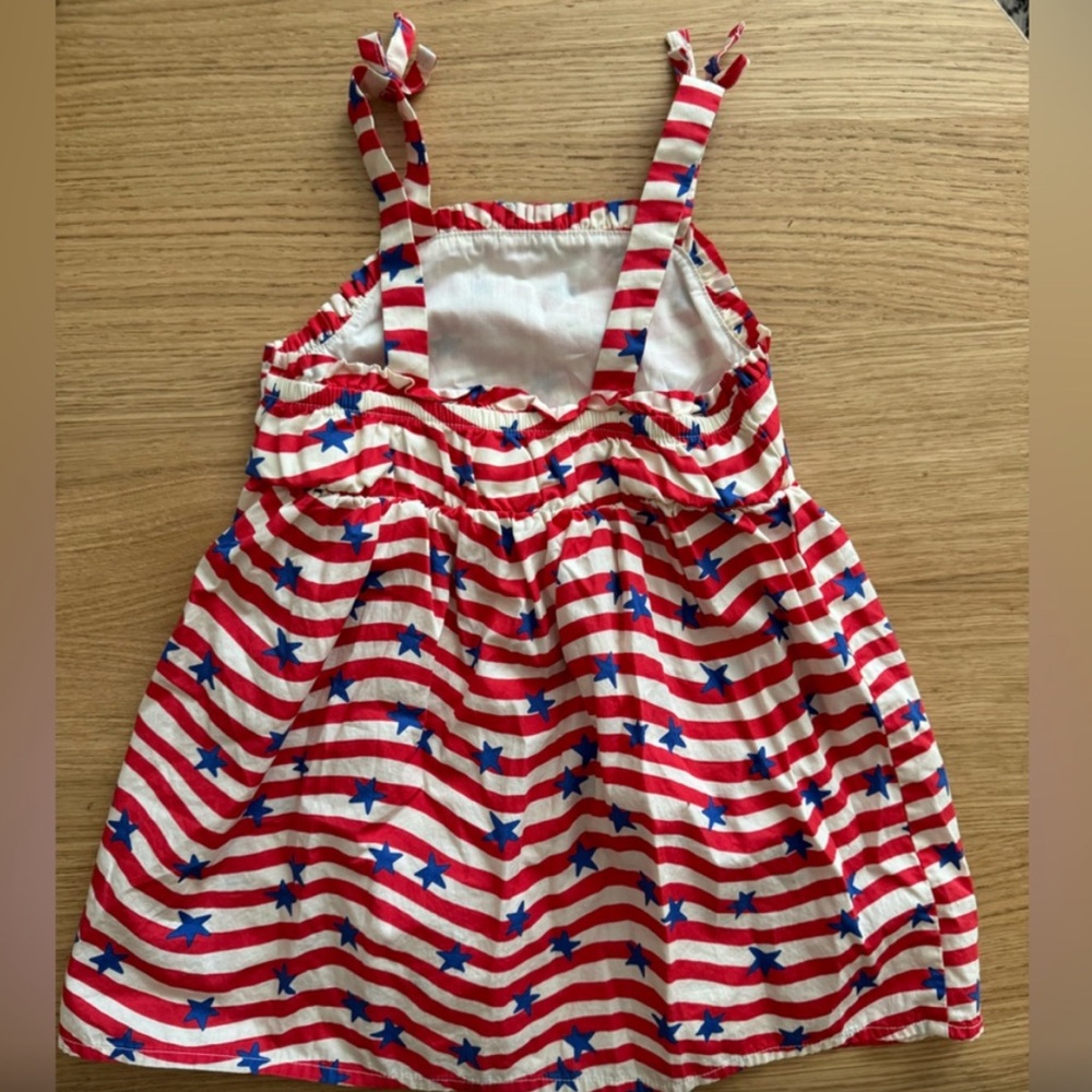 Cat & Jack Patriotic Red White and Blue Striped Kids Dress - Picture 2 of 3